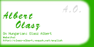 albert olasz business card